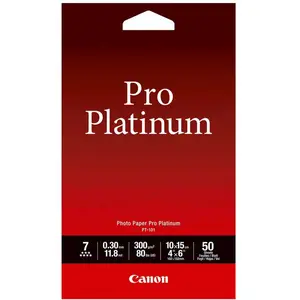 Comparateur de prix : Papier photo 4 × 6  (10 × 15 cm) Pro Platinum Canon PT-101 - 50 feuilles