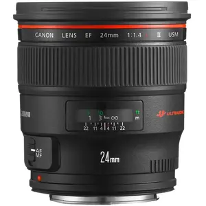 Canon Objectif Reflex Canon EF 24mm f 1,4 L II USM Noir pas cher