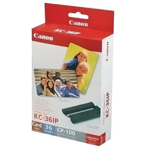 Comparateur de prix : CANON kit encre+papier KC-36IP - format carte de credit - 36 tirages