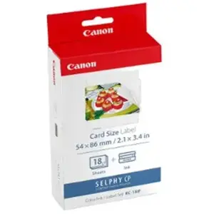 Cartouche d'encre CANON KC18IF 18 stickers 54x86mm Selphy TU pas cher