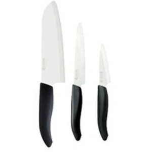 Comparateur de prix : KYOCERA adb01791 set de 3 chef couteaux, céramique, noir, 36 x 18 x 28 cm