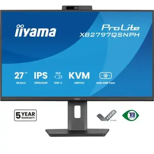 Comparateur de prix : Iiyama XB2797QSNPH-B1 27"QHD/75Hz/IPS/Pivot/CAM/USB-C 96W