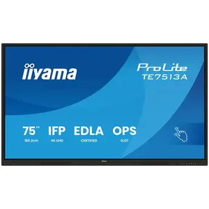Comparateur de prix : iiyama 75" LED - ProLite TE7513A-B1AG - Ecran dynamique tactile 4K UHD