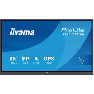 Comparateur de prix : Écran interactif iiyama TN6505A-B1AG 64,5 4K UHD IPS tactile 500 cd/m²