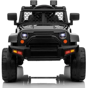 ALIGHTUP Voiture électrique Enfant jeep(3 à 5 Ans) 12 V-45 Ah avec télécommande 2.4 GIncluse klaxon lumière103×57.5×30cmnoir
