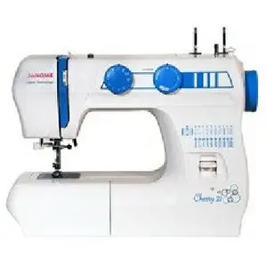 Comparateur de prix : Machine à coudre Janome Cherry 21 60 W Blanc et Bleu