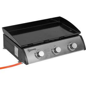 ALMASTORE Barbecue A Gaz 3 Bruleurs Avec Tuyau Plaque Antiadhesive Aci... pas cher