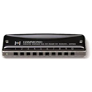 Suzuki Suzuki Ha20bb Hammond Harmonica En Si Bémol 10 Trous Noir