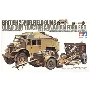 Tamiya 1:35 British 25pdr. Field Gun & Quad Gun Tracteur pas cher