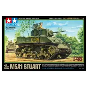 Maquette Tamiya M5A1 Stuart 1/48 - Maquette militaire - 32606 pas cher