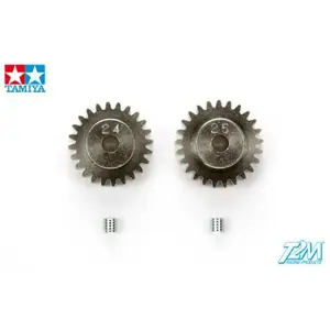 Pignons Moteur 24t/25t 0,6 - 1/10e - Tamiya
