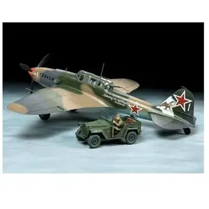Comparateur de prix : Tamiya Maquettes Avion et véhicule : Ilyushin IL-2 Shturmovik & Jeep GAZ-67B