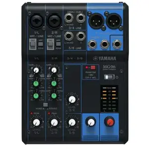 Comparateur de prix : Yamaha MG06 - Console de mixage compacte avec 6 canaux d'entrée et préamplis micro D-PRE