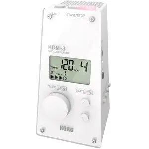Korg KDM-3 - Métronome Traditionnel avec haut-parleur résonant blanc