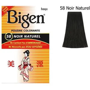 Coloration en poudre pour cheveux 58 Noir naturel Bigen pas cher