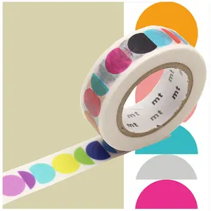 Kamoi Masking Tape x Artist Kapitza Cercles multicolores 15 mm x 10 m pas cher