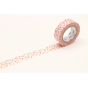 Ruban adhésif - Masking tape - fleurs rouge / neijiriume shu - 7m x 15mm