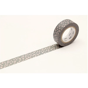 Masking tape fleurs rose sur fond gris - 1,5 cm x 7 m pas cher