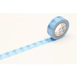 Masking tape écossais - Bleu - 1,5 cm x 7 m pas cher