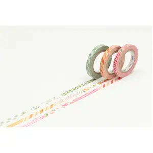 Masking Tape Slim 7 m x 6 mm Déco D 3 pcs