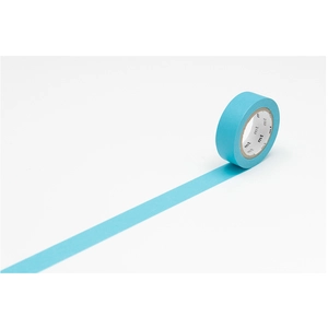 Masking tape - Unicolore - Bleu - 1,5 cm x 7 m - Idéal pour le scrapbooking - Facile à repositionner