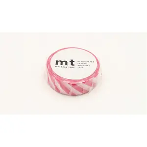 Masking tape à rayures - Fuschia - 1,5 cm x 7 m - Masking Tape pas cher