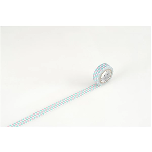Comparateur de prix : Masking tape petits carrés rose et vert - 1,5 cm x 7 m