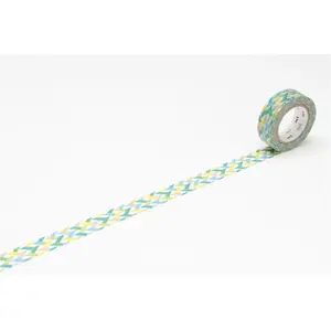 Comparateur de prix : Masking tape multicolore tons froids - 1,5 cm x 7 m