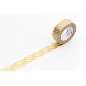Masking tape rayé doré - 1,5 cm x 7 m