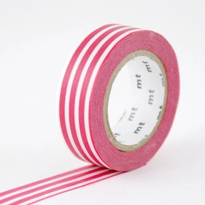Masking tape lignes - Framboise - 1,5 cm x 7 m