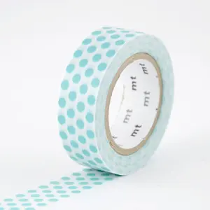 Ruban adhésif - Masking Tape - Pois Lagon - 7m x 15mm
