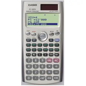 Calculatrice financière - Casio - FC-200V - 10 chiffres - Panneau solaire - Ecran à matrice de points pas cher