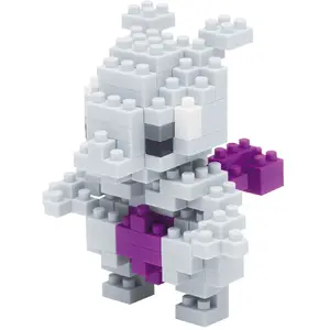 Figurine nanoblock Bandai Pokemon Mewtwo Blanc 6,1x5,2x5,2 cm NBPM006 pas cher