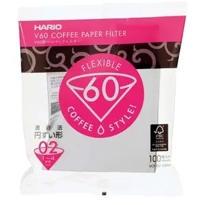 Filtre à café HARIO blancs x100 pour Dripper 1 à 4 tasses pas cher