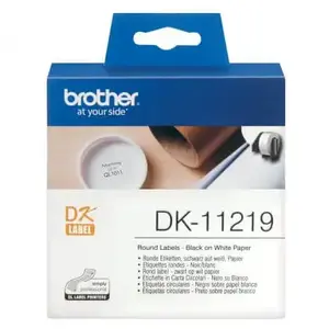 Comparateur de prix : Brother DK-11219 Round Labels Étiquettes d'impression Blanc DK Ø 12 mm