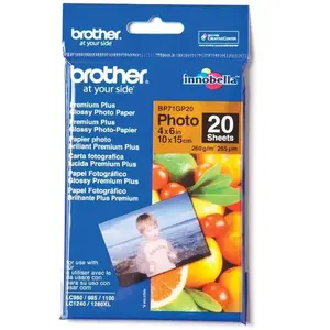 Brother BP - papier photo - brillant - 20 feuille(s) - 100 x 150 mm pas cher