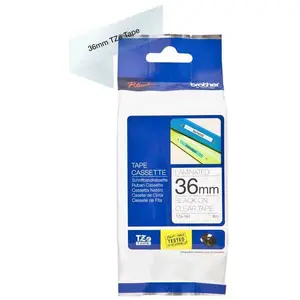 Comparateur de prix : Ruban laminé BROTHER P-TOUCH TZE-161 - Noir / Transparent - 36mm