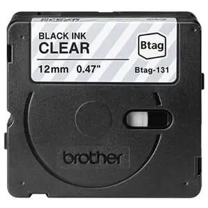 Comparateur de prix : Brother BTAG-131 - Noir sur transparent - Rouleau (1,2 cm x 4 m) 1 cassette(s) boîte de suspension - bande d'étiquettes