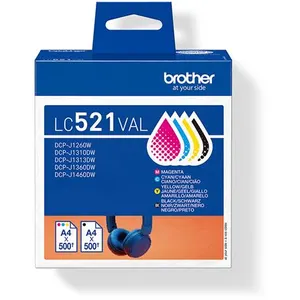 Comparateur de prix : Brother LC521 Value Pack - pack de 4 - noir, jaune, cyan, magenta - or...