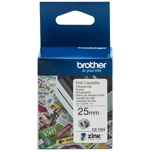 Comparateur de prix : Best Price Square Brother CZ-1004 | Ruban d'étiquettes original | 25 mm de large, Blanc, 25mm