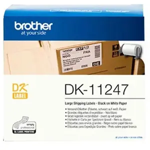 Comparateur de prix : Brother DK-11247 - (103 mm x 164 mm) - Noir sur blanc - Étiquette
