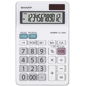 Sharp EL-320W Calculatrice de poche blanc Ecran: 12 à pile(s), solaire