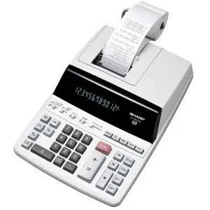 Sharp EL-2607PGGYSE Calculatrice à 12 Chiffres Noir/Rouge pas cher