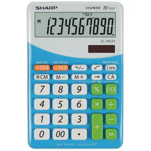 Sharp EL-M332 Calculatrice à 10 chiffres Bleu