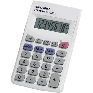 Sharp EL-233SB Calculatrice Bureau - Gris pas cher