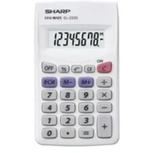 Sharp Elsi Mate EL-233S - Calculatrice de poche - 8 chiffres - pile - noir pas cher