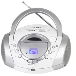 Radio CD stéréo JVC RD-F321W Argent pas cher