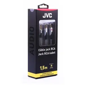 Câble jack 3,5 mm mâle vers 2 RCA mâle JVC 1,5 m