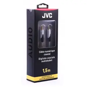 JVC Digi coaxial 1,5M Câble audio numérique coaxial rca Mâle/Mâle,Connecteurs plaqués or,Longueur 1.5 mètres pas cher