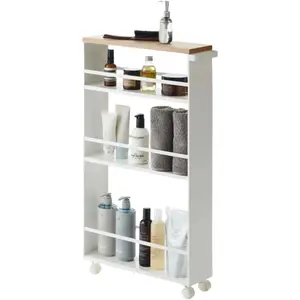 Comparateur de prix : Yamazaki Calicosy - Desserte de rangement en acier - L47,5 cm - Blanc TU